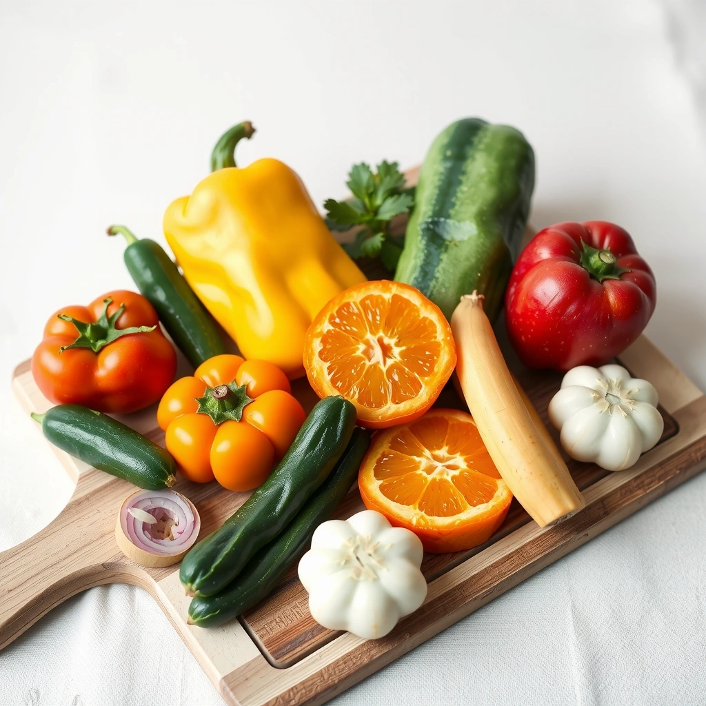 Fresh vegetables and ingredients